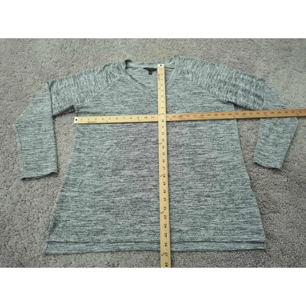 Banana Republic Shirt‎ Mens XL Heathered Gray V-Neck Pullover Long Sleeve